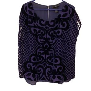 Sheer Lane Bryant Elegant Purple Women's Top